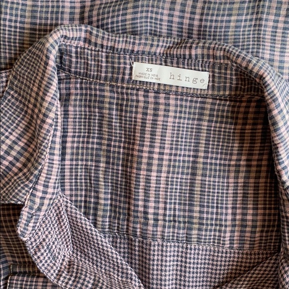 Mauve and gray Plaid button down shirt - Picture 5 of 5